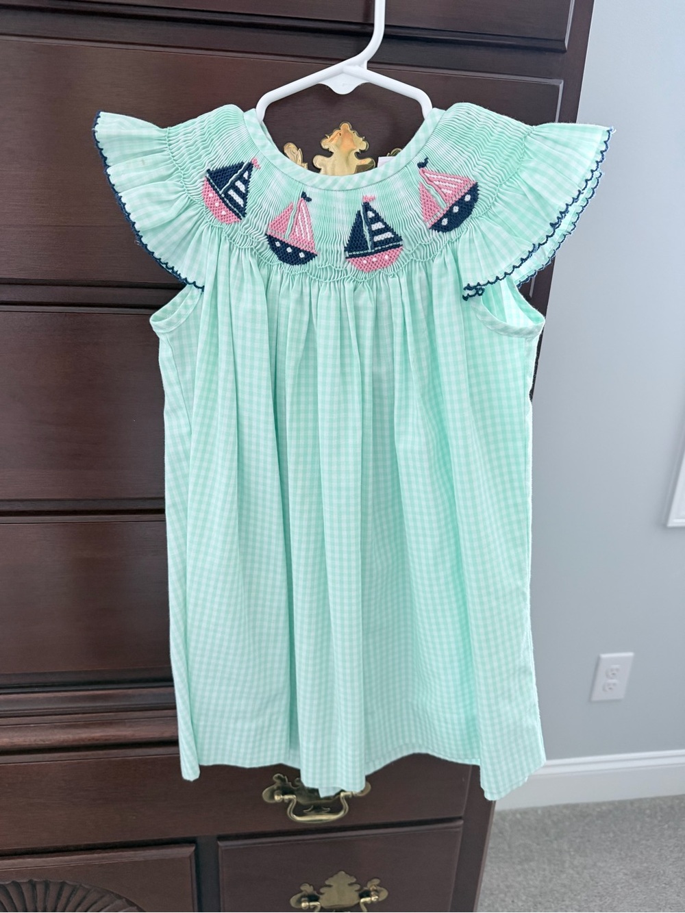 Shrimp & Grits Smocked Sailboat Dress